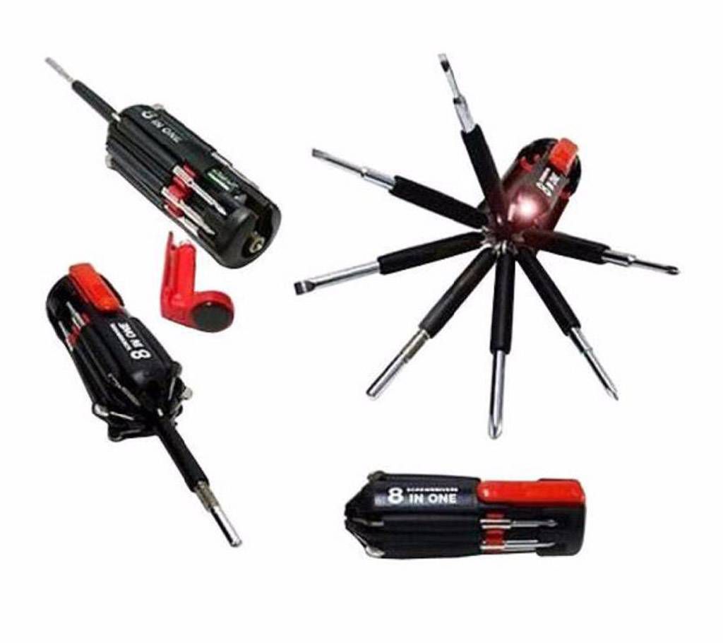 8 in 1 Multipurpose Screwdriver With Torch