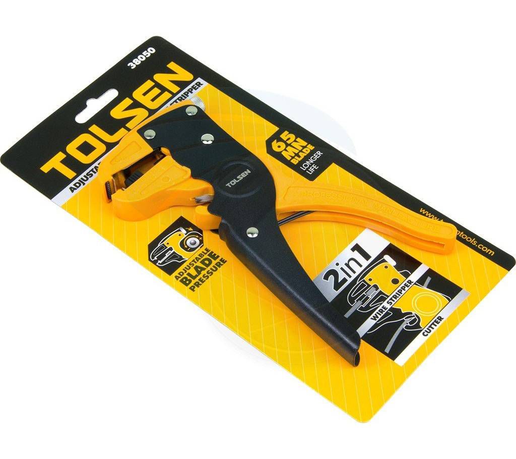 TOLSEN Heavy Duty Adjustable Automatic Wire Stripper & cutter (0.5-6mm) 38050
