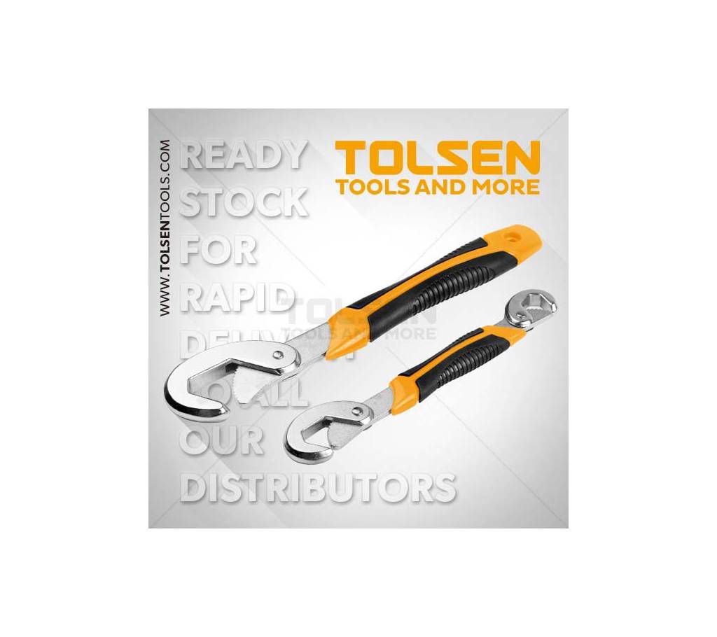 TOLSEN 2pcs Universal Wrench (9-32mm) 15282 TPR Handle