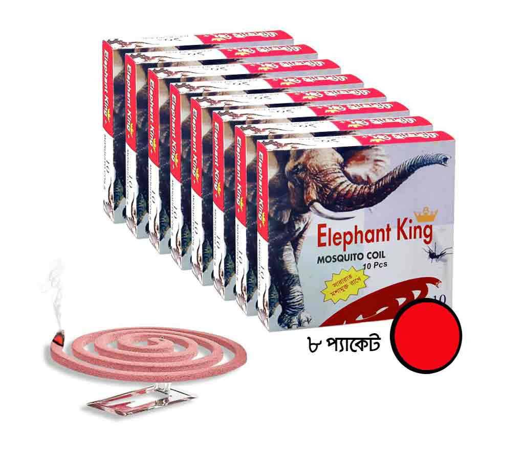 Elephant King+ Mosquito Coil (8 Packets, 80 pieces)