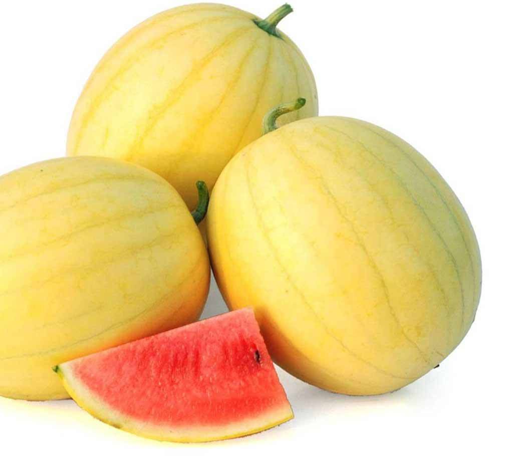 Fruit Watermelon Big Size Seeds - 5 piece - Yellow and Red BD