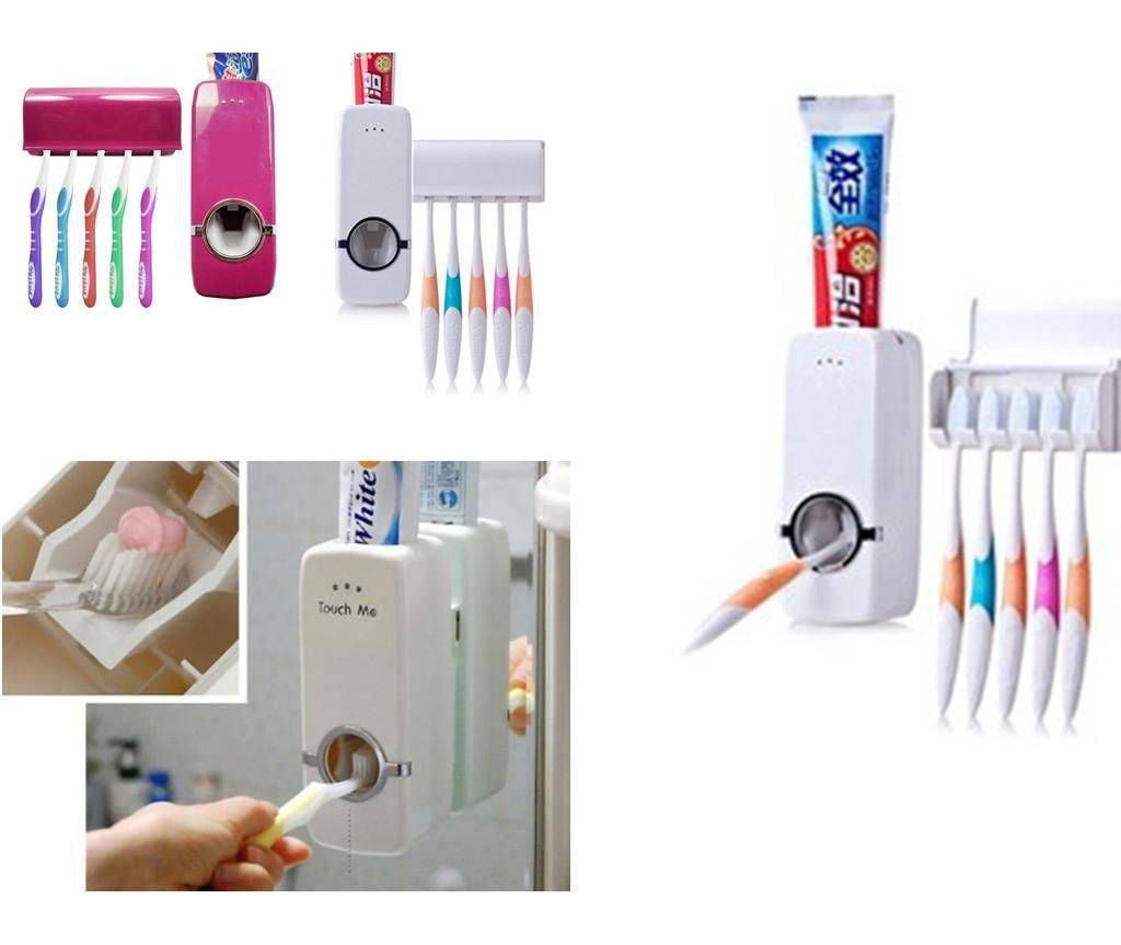 Toothbrush Holder with toothpaste dispenser