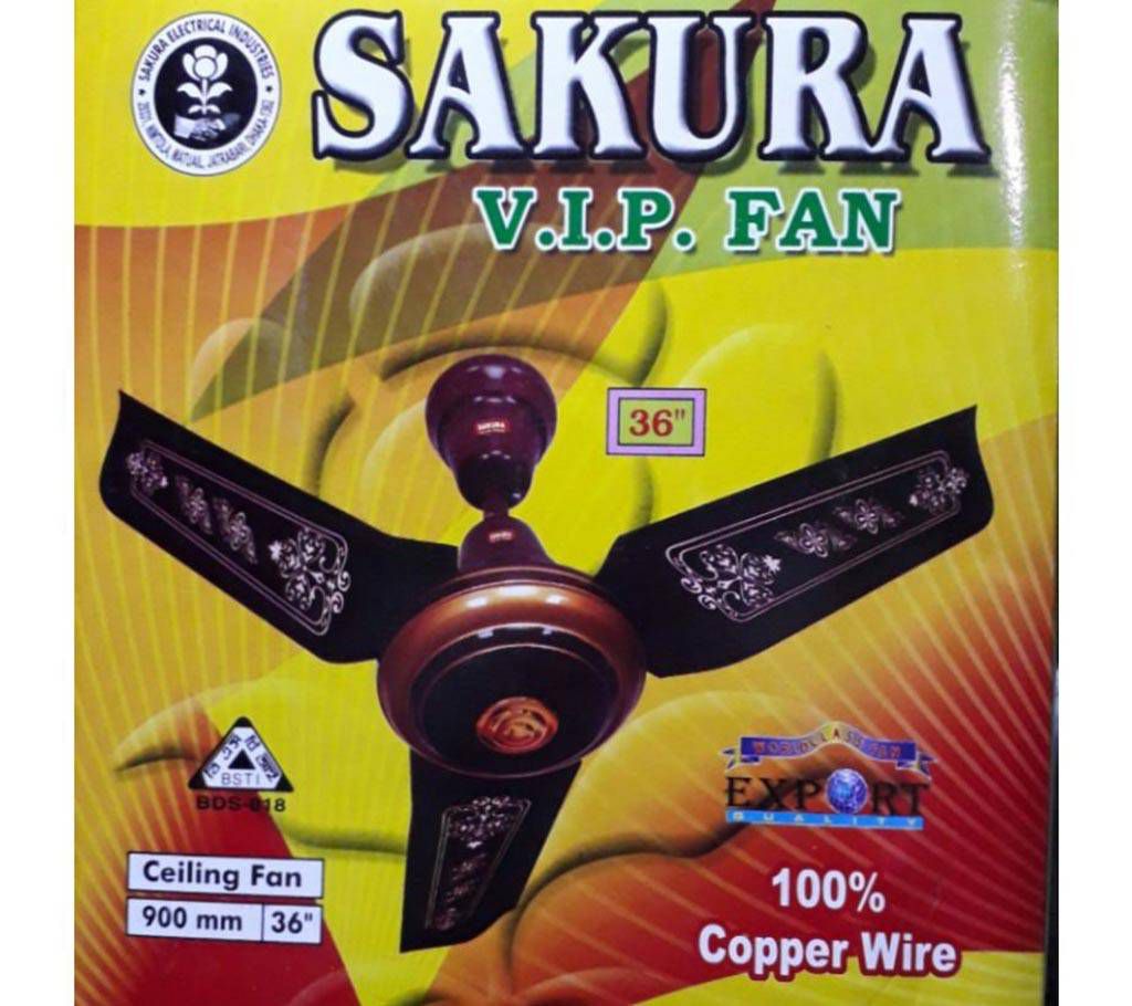 Sakura Vip 36 Inches Ceiling Fan-Maroon