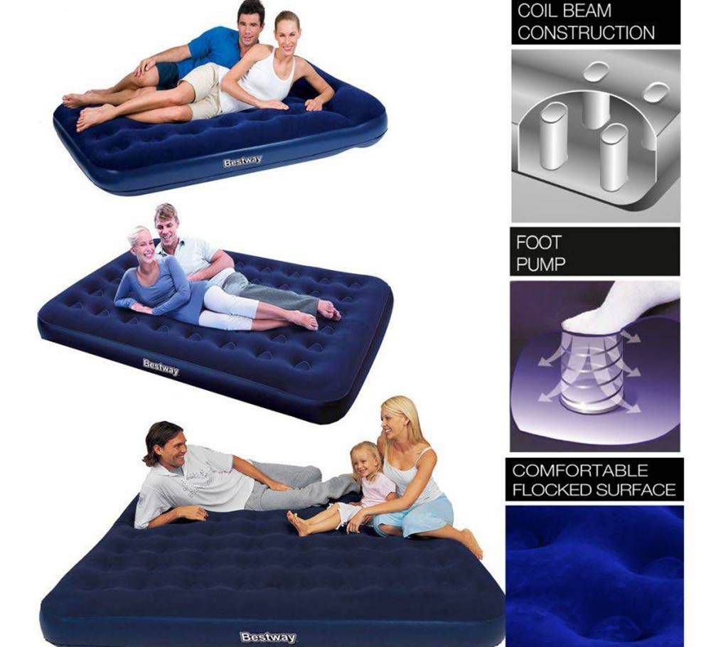 Bestway Inflatable Double Air Bed with Pumper 
