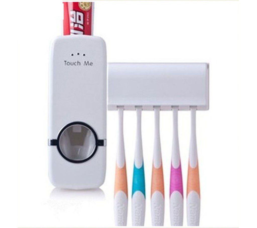 Automatic Toothpaste Dispenser & Brush Holder