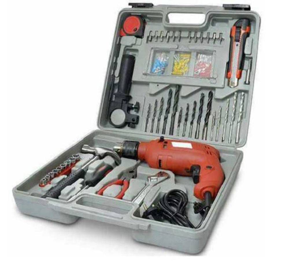 Tool Kit with Powerful Drill Machine Case