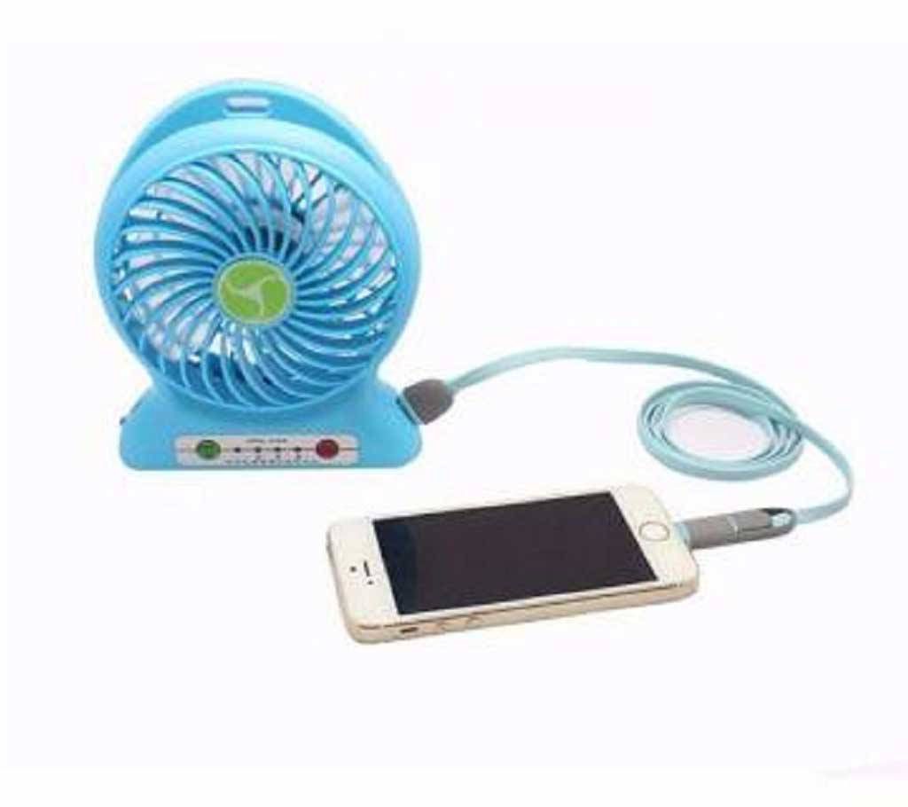 Portable USB rechargeable fan and power bank