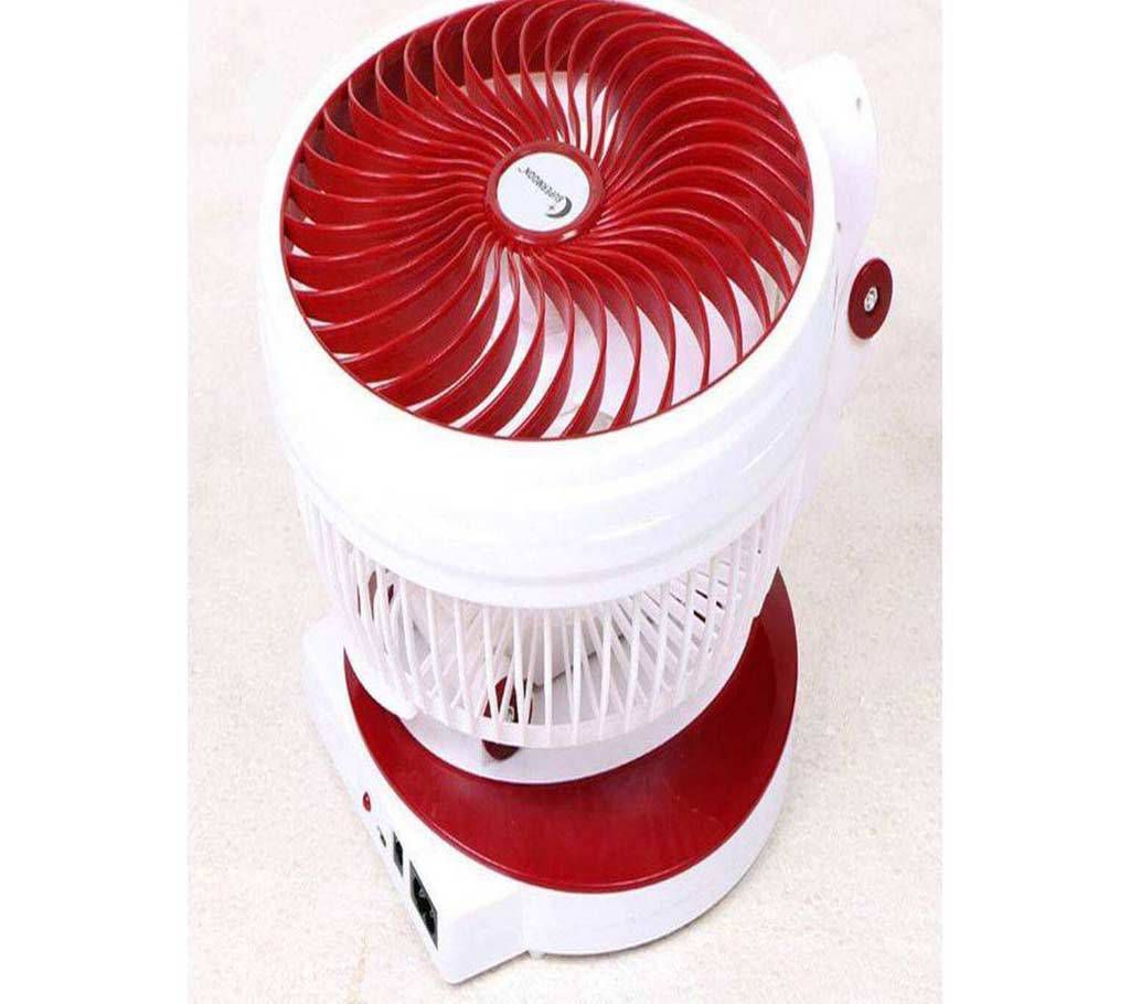 Supermoon Rechargeable Folding Table Fan with Ligh