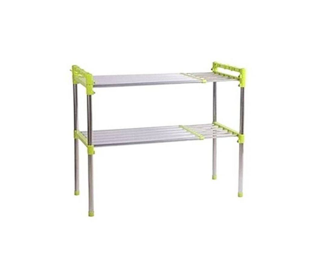 Tier Multifunctional High Quality and Durable Storage Rack - Green and Silver