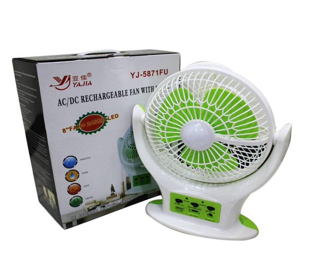 Yajia Ac/Dc Rechargeable Fan with Light