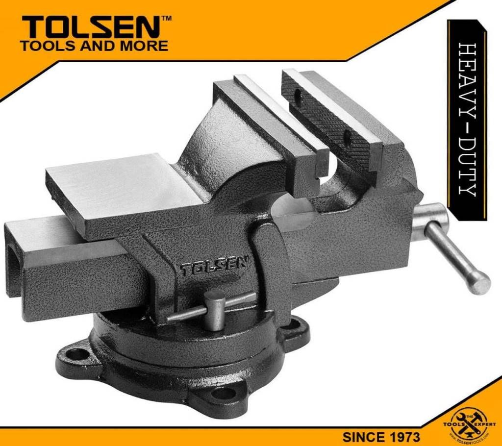 TOLSEN Bench Vice (5inch 150mm) Swivel Base with Anvil 10104