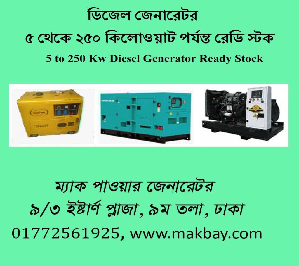 Generator WELDING 9-250 KVA New