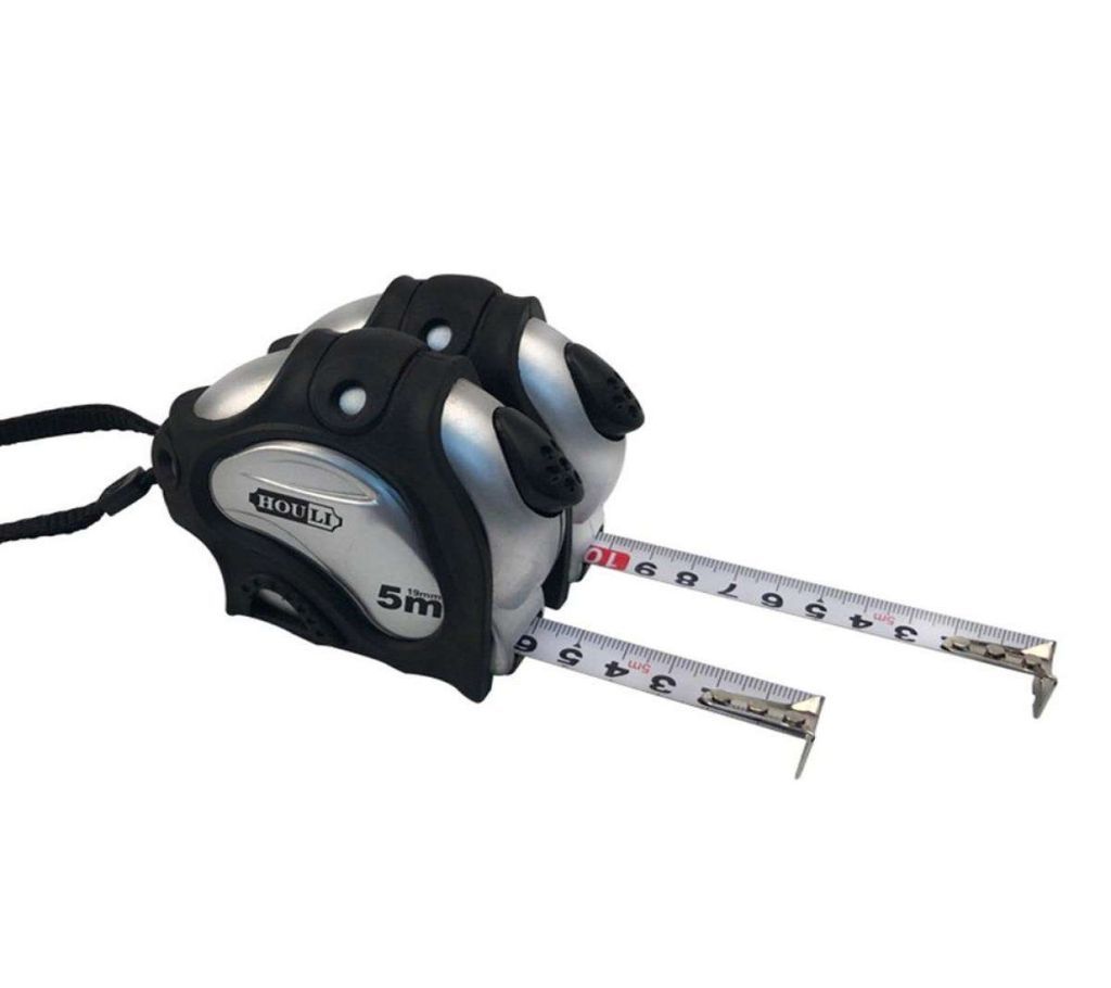 EF 5 Meters Plastic Rubberized Anti-Fall Automatic Lock Carbon Steel Tape Measure 1 piece