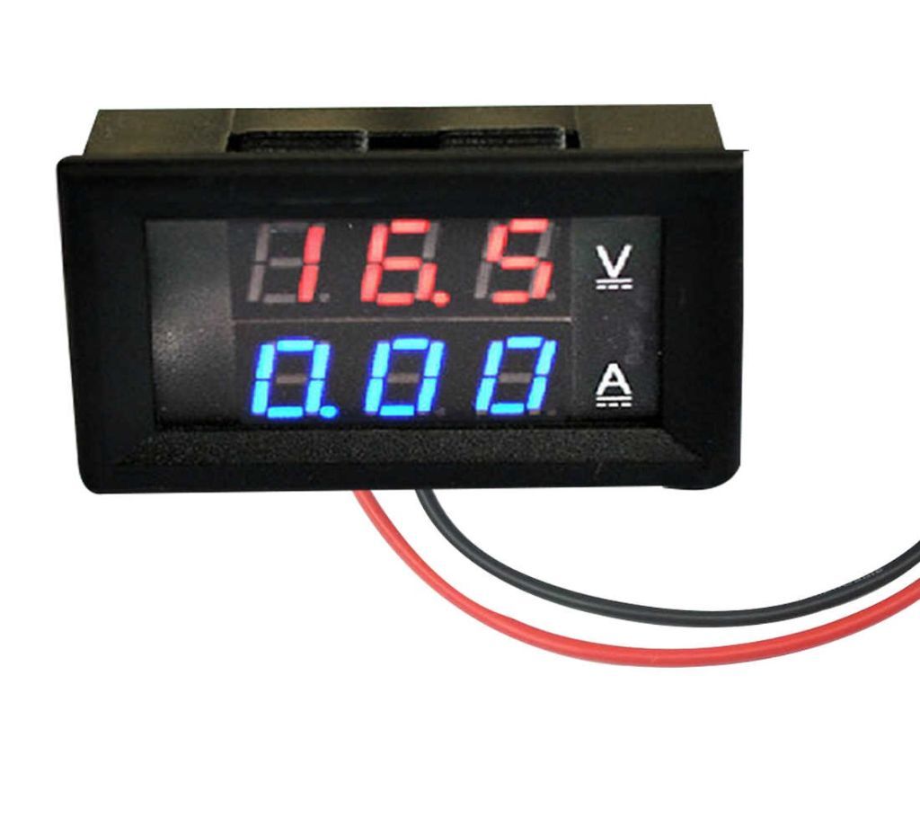 DC 0-100V 10A Voltmeter Ammeter Blue + Red LED DSN-VC288
