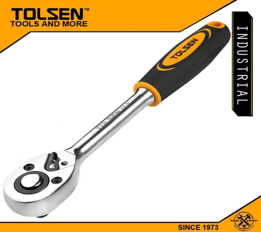 TOLSEN Quick Release Reversible Socket Ratchet 3/8" Square Drive) Industrial Series 15119