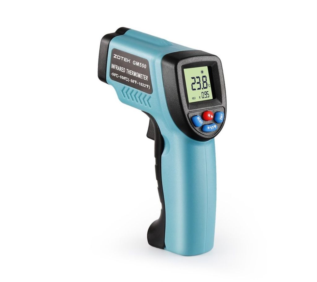 Digital Infrared Thermometer, ZOTEK GM550 Professional Non-Contact Laser Temperature Tester Gun Measuring Range -50 to 550C-58 to 1022F with LCD D