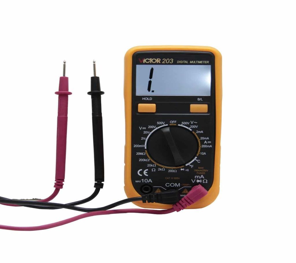 VICTOR VC203 Digital Multimeter Voltage Current Ohm Meter Diode Tester