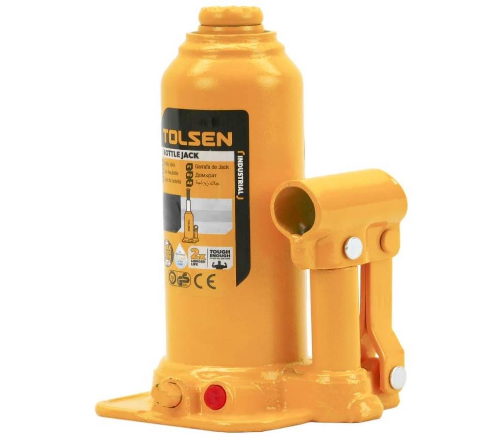 Tolsen Industrial Hydraulic Bottle Jack (6Tons - 70mm) Leak Proof 65406