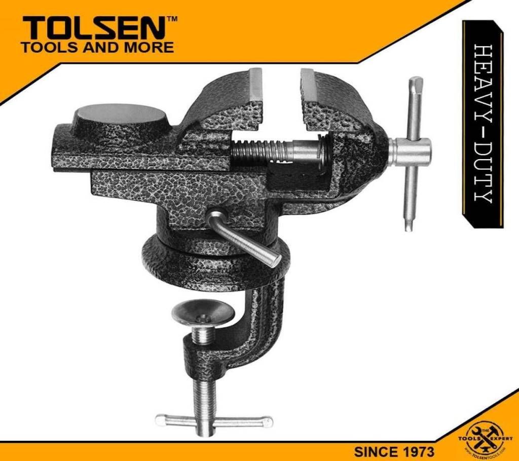 Tolsen 2inch (50mm) Table Vise Swivel Base with anvil 10107