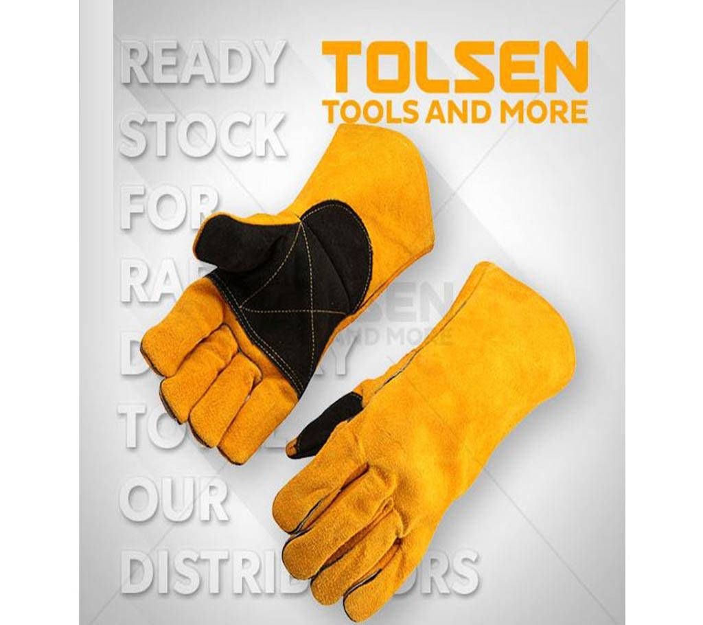 TOLSEN Cow Split Leather Welding Gloves (Size 14) 45026