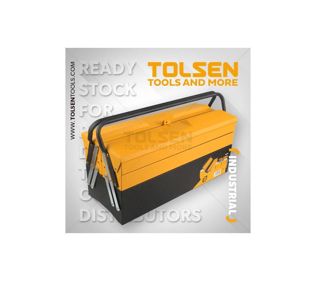 Tolsen 3 Layer Heavy Duty Steel Tool Box (495 x 200 x 290 mm) 80212