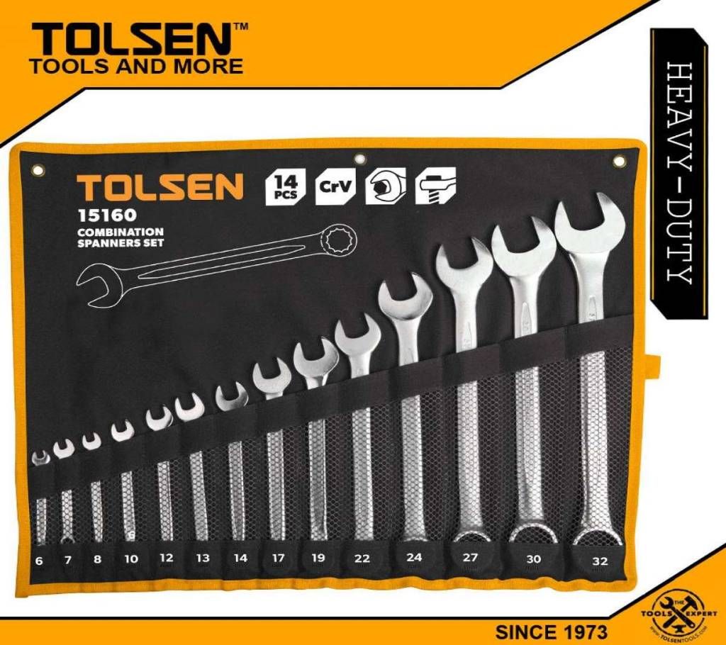 TOLSEN 14Pcs Combination Spanner Set  15160