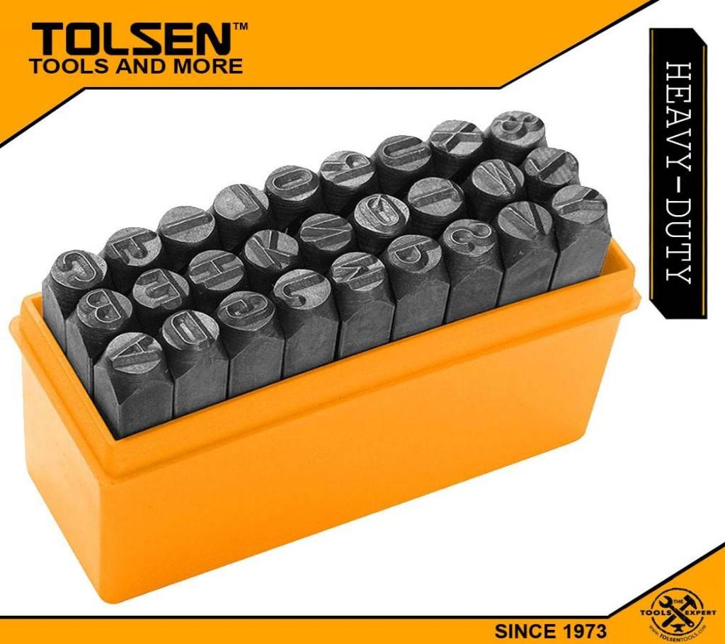Tolsen 27 Pcs Letter (A-Z) Punch Set 3mm