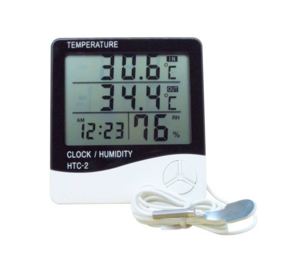 HTC-2 Digital Temperature Humidity & Thermo-Hygrometer With Clock