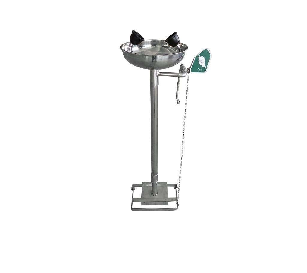 Stainless Steel Foot Pedal Operated Eye Wash Machine