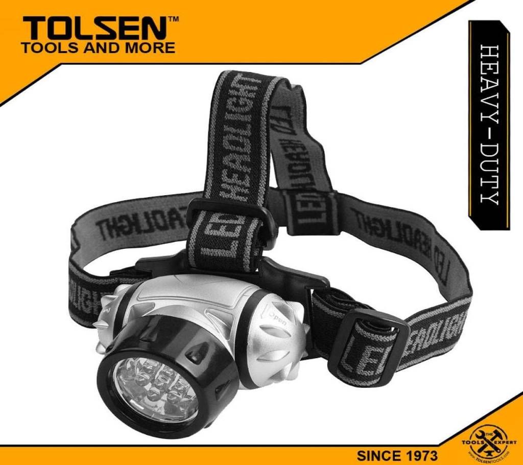 TOLSEN 7LED Headlight with Adjustable Head Strap and Brightness 60011