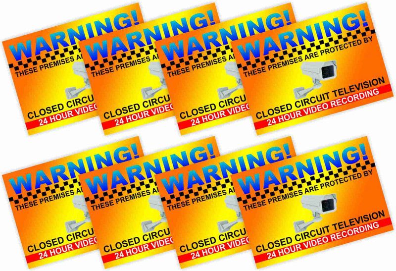 KREEPO WARNING! THESE PREMISES ARE PROTECTED BY CLOSED CIRCUIT TELEVISION 24 HOUR VIDEO RECORDING Emergency Sign