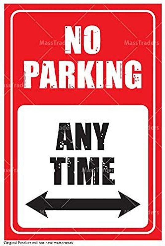 KREEPO NO PARKING ANY TIMEpack of 2 Emergency Sign