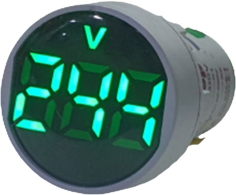 GORANG&CO. Digital Volt Meter,Voltage Meter Indicator,LED Signal Lamp,Measuring Range 60-500 V AC, Digital Voltage Tester Voltmeter (GREEN) Voltmeter (Digital) Voltmeter  (Digital)