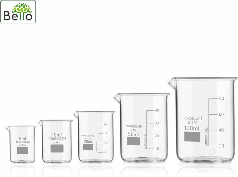 Bello 190 ml Low Form Beaker  (Pack of 5)
