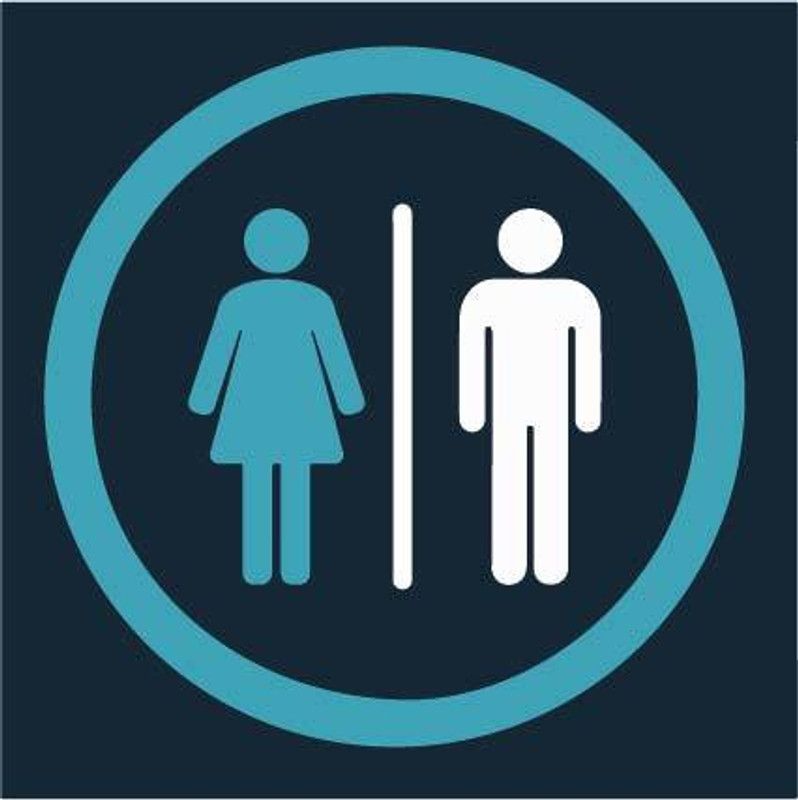 VVWV TOILET SIGN STICKER Emergency Sign