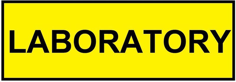 VVWV LABORATORY SIGN STICKER Emergency Sign