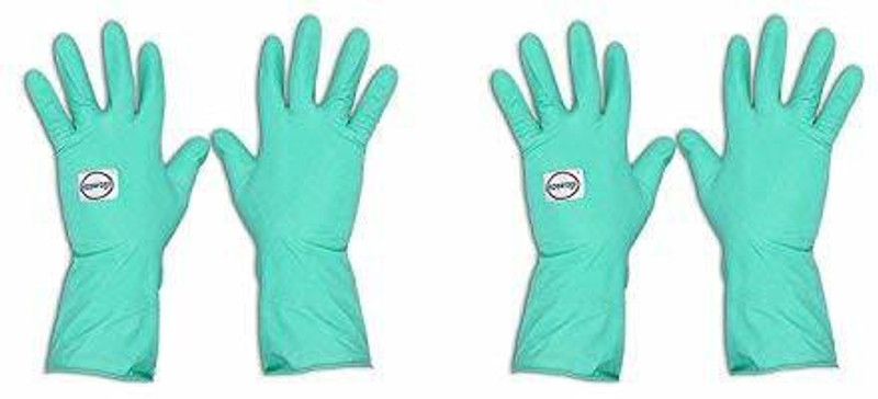 Pepper Agro Multipurpose Latex Gloves Green Water Proof Set of 2 Rubber Safety Gloves  (2)