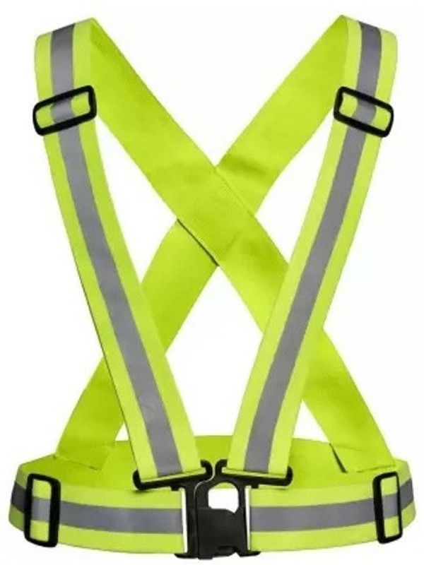 HM EVOTEK High Visibility Protective Safety Reflective Vest Belt Jacket J-32 Safety Jacket  (green)