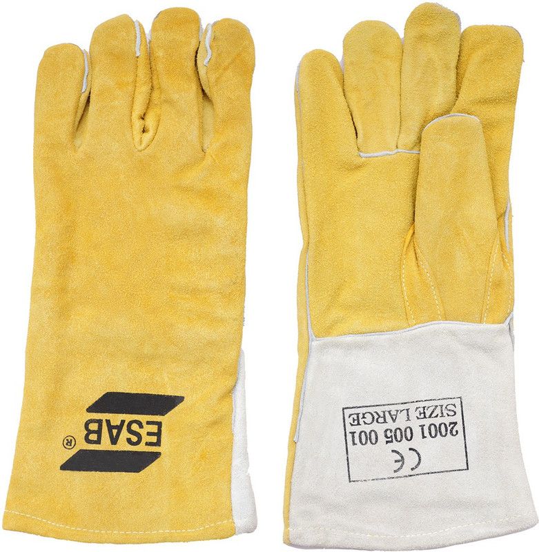ESAB Leather Welding Hand-Gloves Pack of 1 Pair Leather, Kevlar Safety Gloves  (2)
