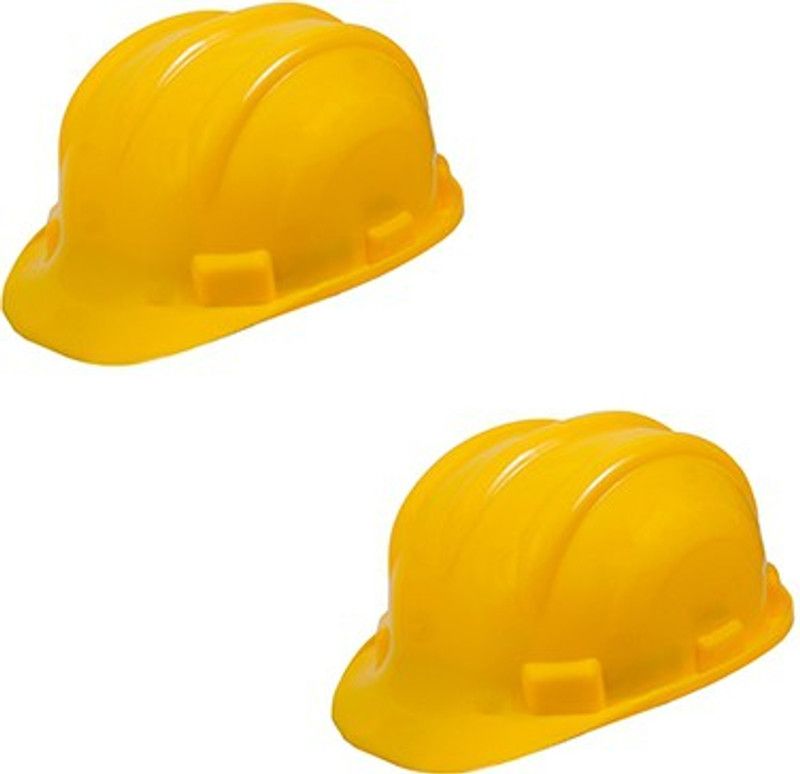 Spartan SafetyH-ylw-2 ISI Marked Safety Helmet , Yellow (Pack of 2 , Without Ratchet) Construction Helmet  (Size - M)
