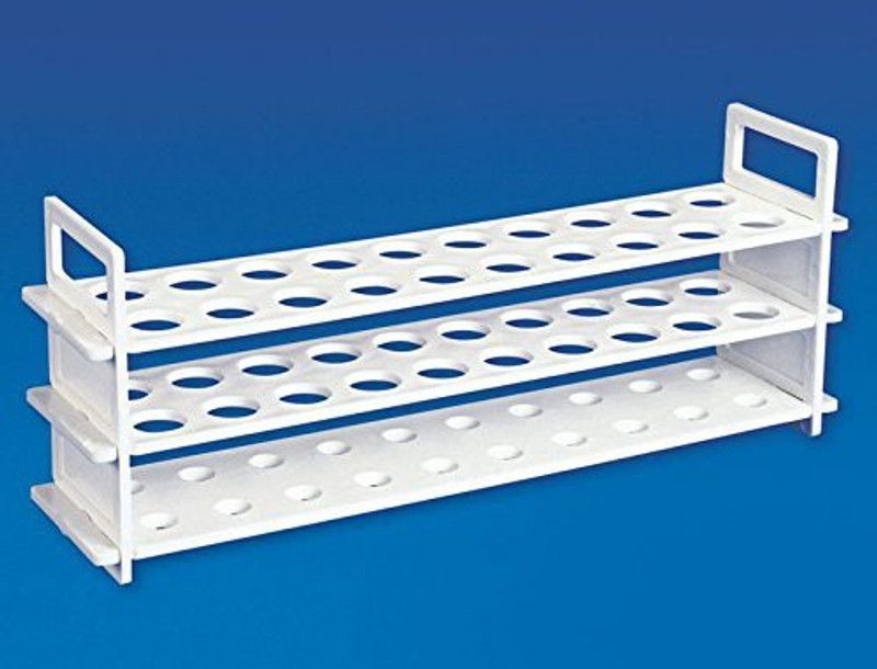 AANIJ Test Tube Stand 3 Tier 13mm x 62 holes (Polypropylene) Polypropylene Test Tube Rack  (62 White)