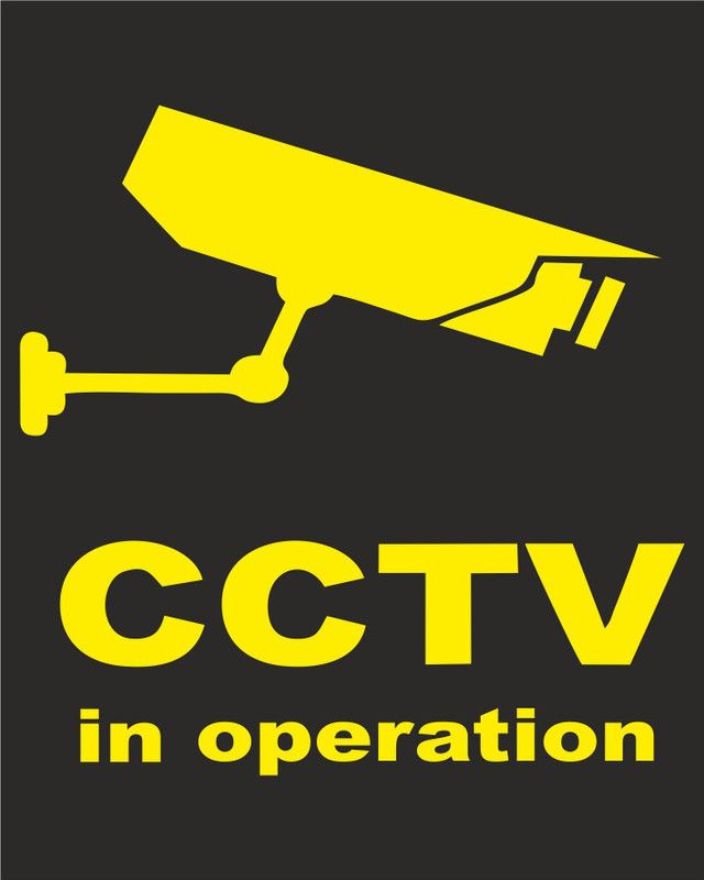 signEver Cctv cameras in operation Sign Board For bank company office shopping mall shops Security Information Vinyl Signage Emergency Sign