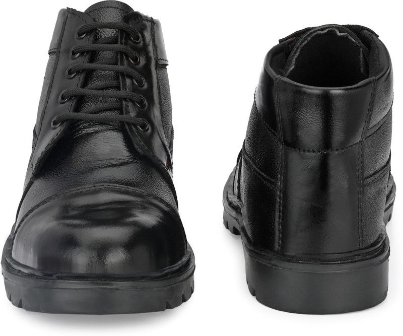 HUNDO P WW-112 Steel Toe Genuine Leather Safety Shoe  (Black, S1)