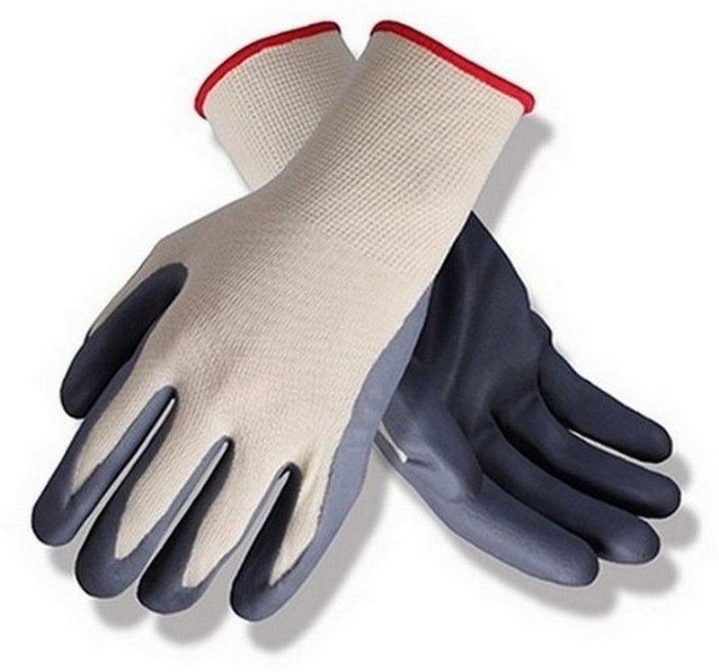 RBGIIT Non Cutting Rubber Cotted Hand Nylon Cut Restitance Chemical Protective Washable Reusable Hand Gloves Indrustrial Wooden Factory Worker Transport Contruction Gloves RBHVNG189 Nylon Safety Gloves  (4)