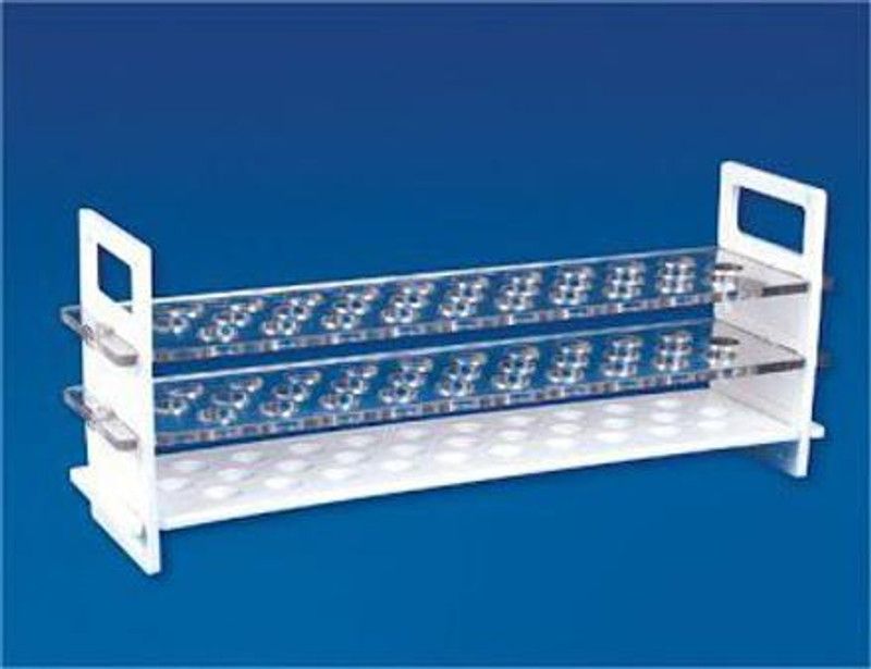 Elecopto Test Tube Stand 3 Tier 16mmx62 holes(polycarbonate) Polypropylene Test Tube Rack  (3 Tier 16mmx62 holes White)