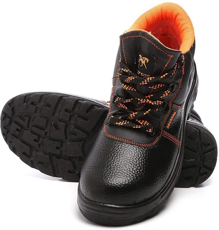 Valorous Innova Steel Toe PVC Moulded Engineers/Labours Safety Shoes (ORANGE, 6) Steel Toe PU (Polyurethane) Safety Shoe  (Orange, S1)