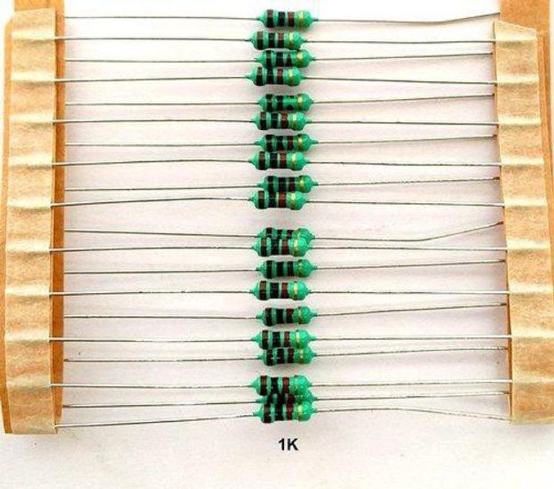 jivith 1K RESISTOR,100PCS,CFR,1/4 WATT,5% Fixed Resistor  (1 kilo ohm 5%)