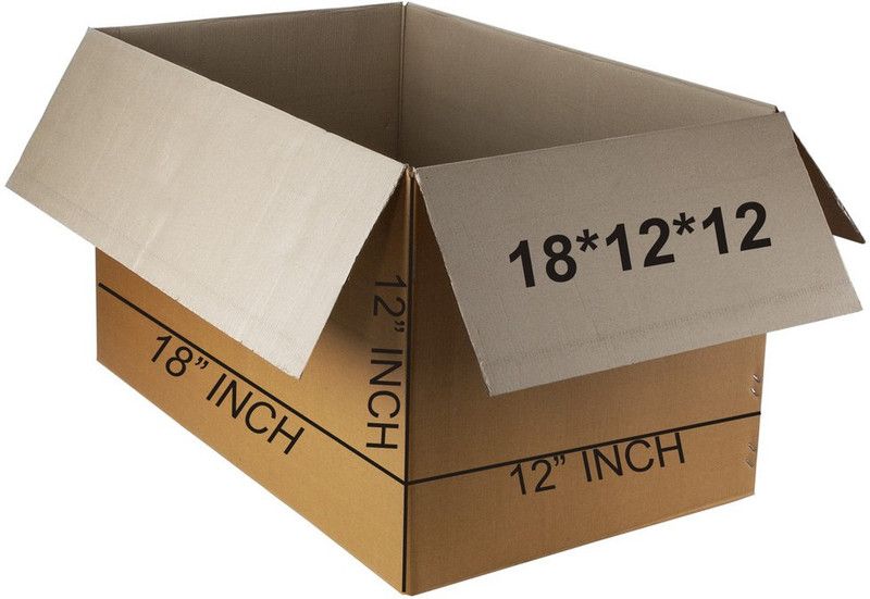 Alic Corrugated Cardboard Ply Corrugated Box Size L=18, W=12, H=12 Inches| Packaging Boxes for Moving/Storage Packaging Box  (Pack of 20 Brown)