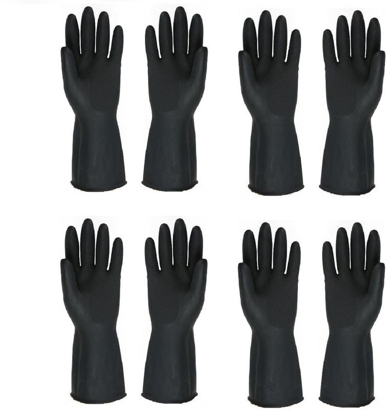 SKY VOGUE IG-L-BK4 Latex, Rubber Safety Gloves  (8)