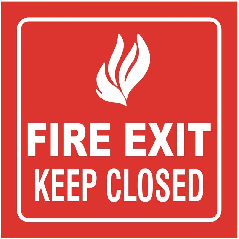 signEver Fire Exit Sign Board For Factory Lodges Banks Office School Hospital college Shops Local Market Multi-color (15 x 15 cm) Emergency Sign